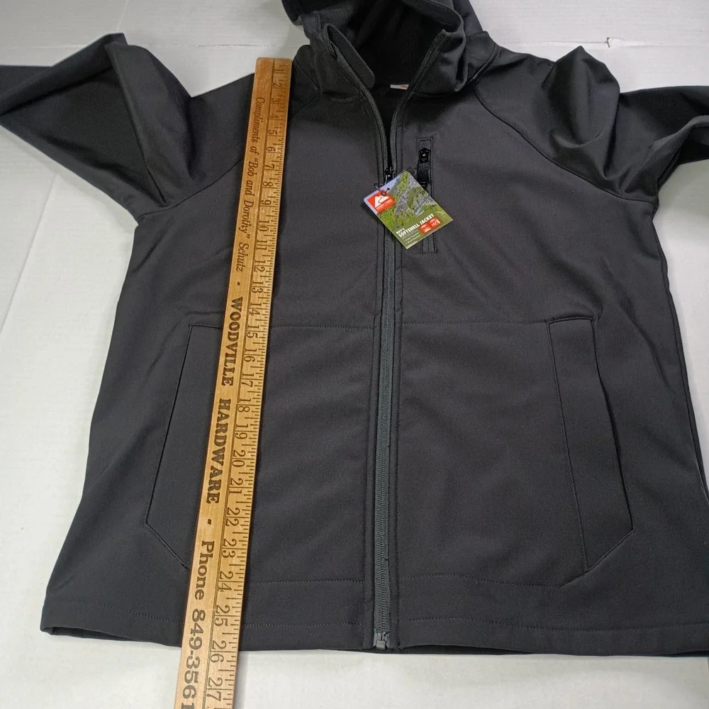 NWT Ozark Trail Softshell Jacket Boy's Size 2XL XXL (18) Black Pockets